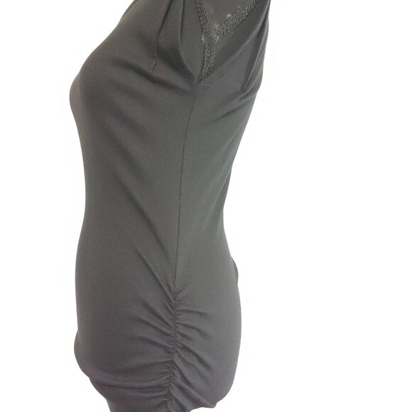 Michael Stars Sleeveless Ruched  Dress Bodycon Maxi Small Black - Picture 6 of 9